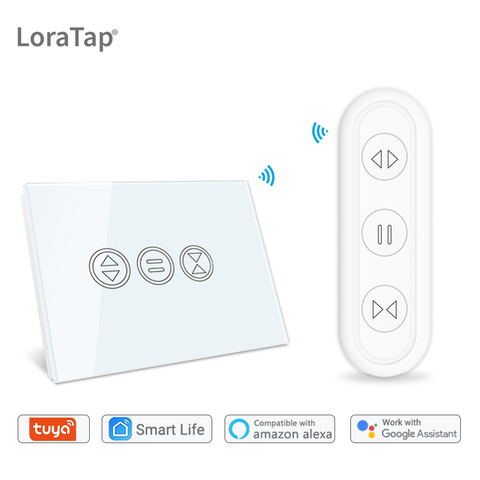 Tuya vida inteligente de cortina con WiFi interruptor Gewiss con control remoto eléctrico con rodillo motorizado ciego Google Aelxa de casa inteligente ► Foto 1/6