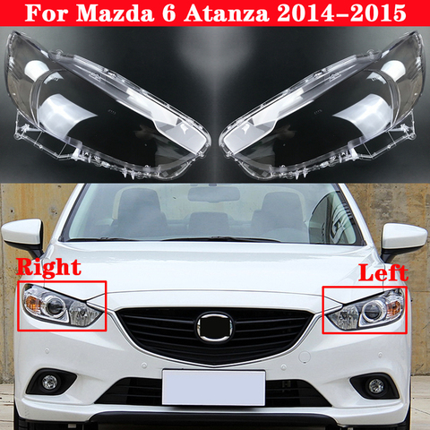 Cubierta de faro delantero de coche, para Mazda 6, Atenza, Atanza, 2014-2015, pantalla de lámpara, linterna para cabeza, tapas de lente de cristal ► Foto 1/6