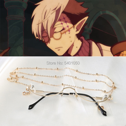 Hanako kun-Gafas de Cosplay de Anime, gafas de medio marco sin lentes, marcos de Metal ► Foto 1/4
