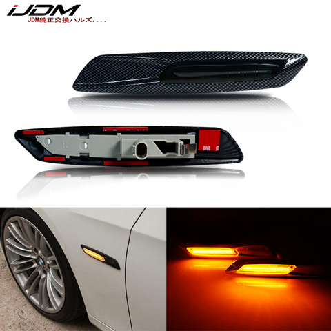 IJDM LED de posición lateral ámbar luces para BMW 1 3 5 serie E81 E82 F30 E90 E91 E92 E93 E46 E60 E61 para BMW F10 de señal de vuelta de las luces ► Foto 1/6