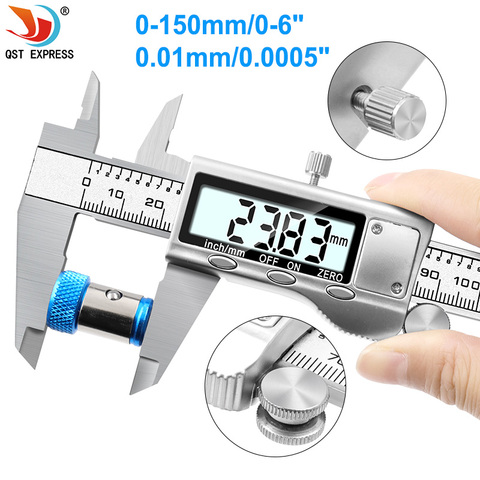 Calibrador Vernier de 0 a 150mm, herramienta de medición, calibrador Digital de acero inoxidable, instrumento de medición de 6 pulgadas ► Foto 1/6