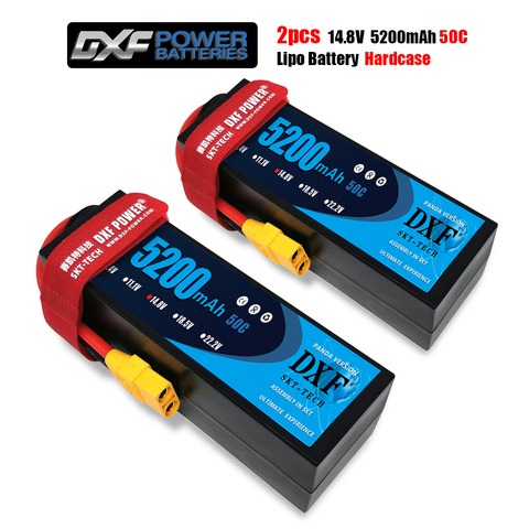 DXF Lipo 4S de la batería de 14,8 V 5200mah 50C T decanos XT60 EC5 XT90 XT90-S caso duro para 1/10 de 1/8 Buggy coche aviones barcos pieza de control remoto ► Foto 1/6