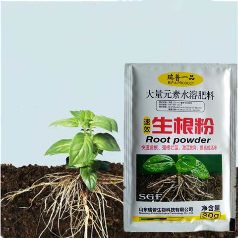 Planta de crecimiento rápido enraizamiento en polvo 30g soluble en agua para planta bonsai árbol de fungicida apoyando las hormonas fertilizante ► Foto 1/5
