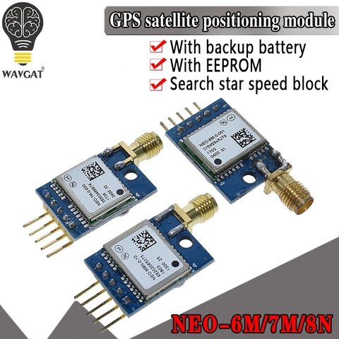 NEO-6M NEO-7M de doble cara GPS Mini módulo NEO-M8N de posicionamiento por satélite microcontrolador SCM, placa de desarrollo de MCU para Arduino ► Foto 1/6