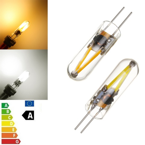Bombilla luz con filamento LED Mini G4 COB, 3W, 12V, reemplazo de lámparas de vidrio halógeno de 15W, LED blanco frío y cálido, reemplazo de lámpara colgante halógena YZ ► Foto 1/6