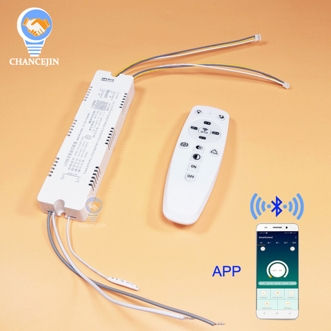 Transformador LED de control por aplicación, Controlador LED inteligente regulable y cambiable por color, adaptador remoto de 2,4G para lámpara de techo, downlight, etc. ► Foto 1/6