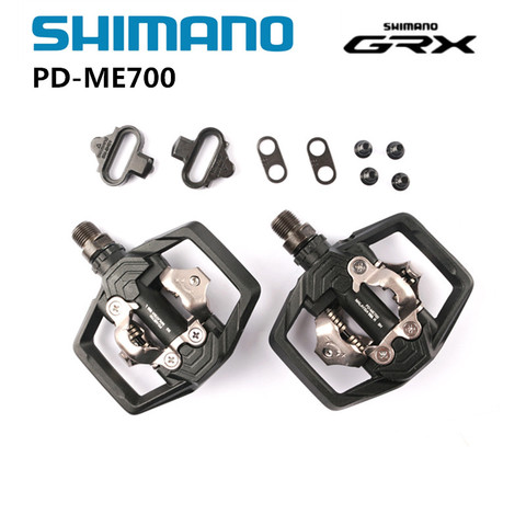 Shimano-pedales GRX para bicicleta de montaña, PD-ME700, ajustables, con autosujeción, color negro ► Foto 1/6