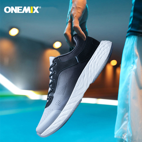 Zapatillas para correr Onemix para hombre para mujer, con cojín de malla, Zapatillas transpirables de diseño, Zapatillas deportivas de rastreo, Zapatillas ligeras para caminar al aire libre ► Foto 1/6