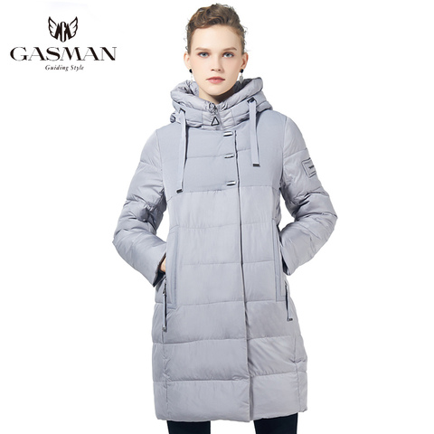 GASMAN-abrigo grueso con capucha para mujer, Parka de invierno, nueva colección, a prueba de viento, estilo europeo, chaqueta de plumas cálidas, 2022 ► Foto 1/6