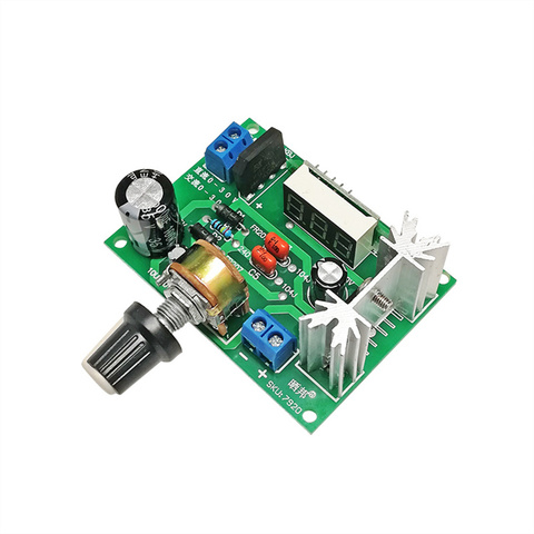Regulador de tensión regulable LM317, módulo de fuente de alimentación de reducción, 2A, CC de 0-30V, CA de 0-22V a 1,25-28V, voltímetro LED Buck para Arduino ► Foto 1/4