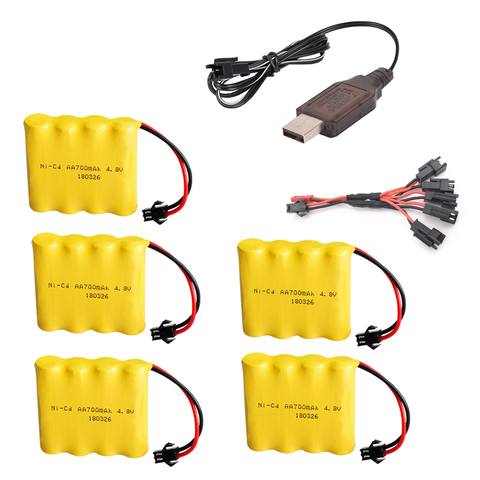 Batería recargable de ni-cd de 4,8 v y 700mah para juguetes de control remoto, coche eléctrico de 4,8 v, nicd ni cd, paquete de batería, barco RC, juguete de modelo de coche ► Foto 1/3