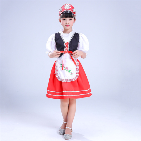 Ropa de actuación nacional rusa para niños y niñas, trajes de baile folclórico, fiesta de princesa china ► Foto 1/6