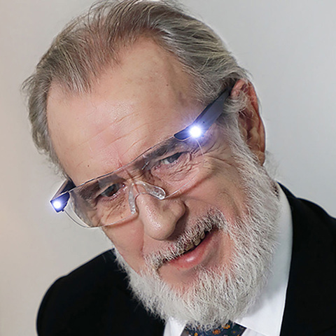 Gafas de aumento LED brillantes, aumento 160%, recargable vía USB, lupa con dioptrías 1.6x ► Foto 1/5