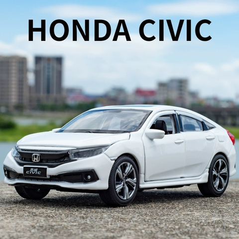 HONDA CIVIC-coches de juguete de Metal para niños, coche de juguete de colección con luz de sonido, escala 1:32, regalo de Navidad ► Foto 1/6