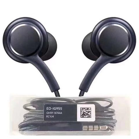 Auriculares intrauditivos con conector de 3,5mm, audífonos estéreo con micrófono para música, para Samsung S6, S7 Edge, s8, s9, S10 Plus, IG955 ► Foto 1/6