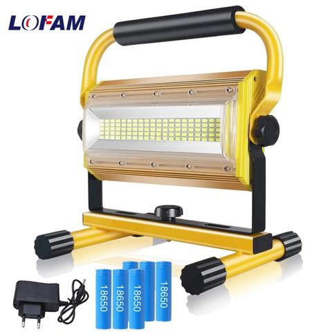 Proyector LED recargable portátil para coche, lámpara de construcción externa para Taller, iluminación de sitio de trabajo, 100W ► Foto 1/6