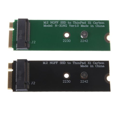 Placa adaptadora de carbono M.2 NGFF SSD para Lenovo ThinkPad X1, 20 + 6 pines, 26 Pines, SSD, verde/Negro, accesorios para PC C26 ► Foto 1/6