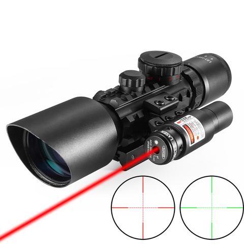 Mira telescópica óptica táctica M9 3-10x42eg para rifle, Weaver Picatinny, Montar, Vermelho, Verde, Ponto, casa, Escopos con láser, Vermelh ► Foto 1/6