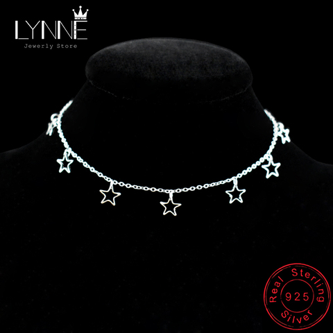 Tobillera con colgante de estrella y corazón para mujer, cadena de tobillo de Plata de Ley 925, pulsera de tobillo para playa para mujer, regalo de joyería ► Foto 1/6