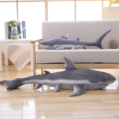 Tiburón de peluche de simulación gigante para niños, ballena azul, pez de marlin, almohada de decoración para Club, regalo de cumpleaños ► Foto 1/1