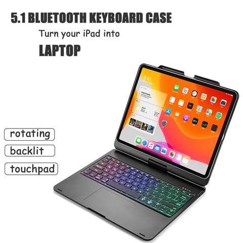 Funda para teclado Bluetooth rotación para iPad pro 12,9 