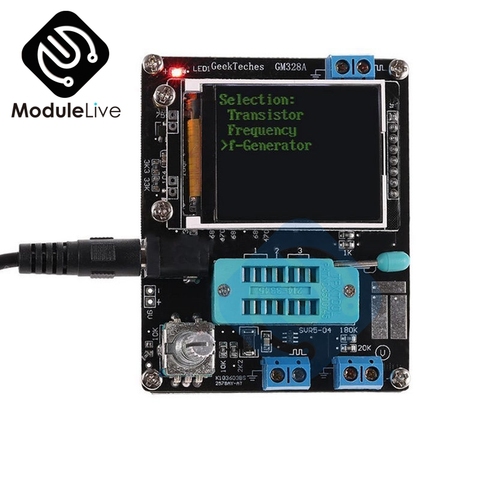 Probador de capacitores para transistores, probador de transistores en inglés ruso GM328A GM328B, capacitancia de diodo LCR, medidor de frecuencia de voltaje ESR PWM con estuche ► Foto 1/6