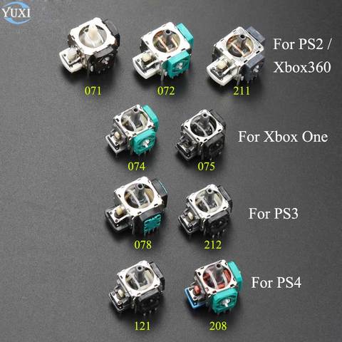 YuXi, 1 uds, agarres analógicos 3D, palos de palanca de mando, módulo balancín para Xbox ONE Xbox360, controlador PlayStation 2 3 4 PS2 PS3 PS4 ► Foto 1/6
