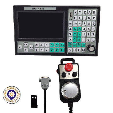 Controlador sin conexión CNC SMC5-5-N-N, juego de 5 ejes, 500KHz, Sistema de control de Movimiento + 6 ejes, rueda de mano de parada de emergencia ► Foto 1/6