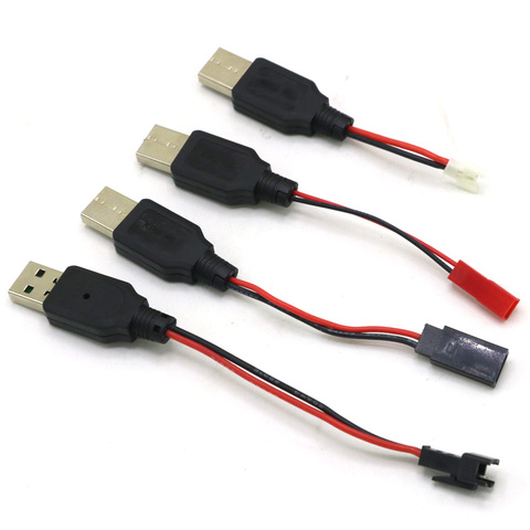 Cable de carga USB para Dron cuadricóptero de control remoto, cargador de batería de litio de 3,7 V, con conector JST /SM / futaba ► Foto 1/6