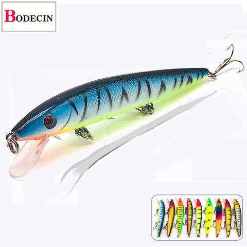 1 piezas yo-zuri Minnow Wobblers Artificial de señuelo de pesca Trolling señuelos Wobbler cebo para loco mar abordar Peche swimbait 12 cm ► Foto 1/6