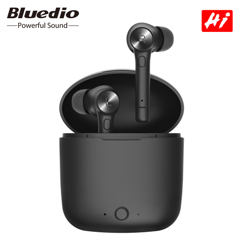 Bluedio Hi tws-auriculares, inalámbricos por bluetooth, Auriculares deportivos estéreo con caja de carga y micrófono incorporado ► Foto 1/6