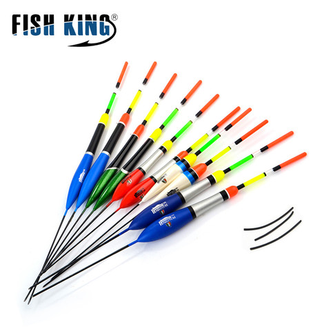 Juego de 10 unidades de flotador de Pesca FISH KING, conjunto de Flutuador de colores de distintos tamaños para boya de Pesca de carpa, flotadores de boya para Pesca, aparejos de Pesca ► Foto 1/6