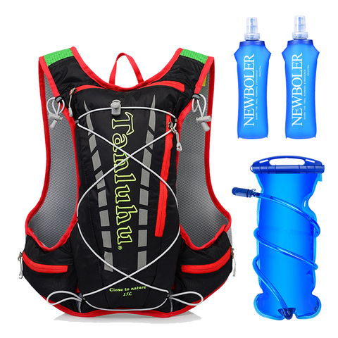 Bolso con Petaca de agua para hombre y mujer, mochila transpirable ultraligera de 15L para correr, ciclismo, Cross Country, Trail y maratones ► Foto 1/6