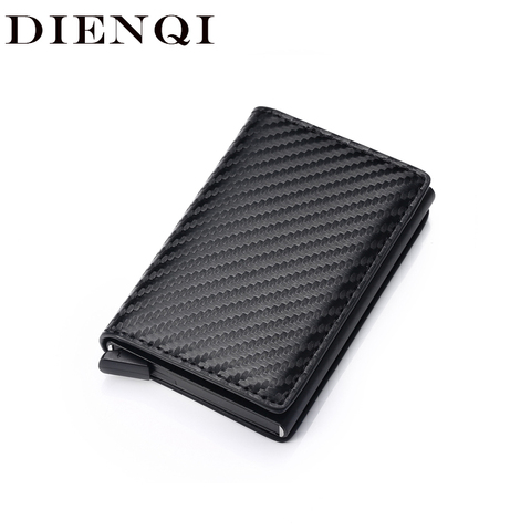 Porta tarjetas con sistema anti RFID y antirrobo para hombre y mujer, cartera minimalista con sistema inteligente, tarjetero delgado, funda para tarjetas ► Foto 1/6