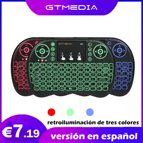 GTmedia-teclado inalámbrico I8, versión española, retroiluminado, Air Mouse, 2,4 GHz, Touchpad portátil, para Android TV BOX G5 MI X88 H96 ► Foto 1/6