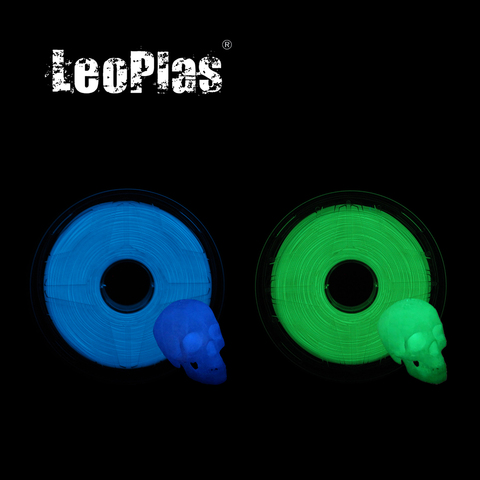 LeoPlas 1kg 1,75mm luminoso resplandor noctilucente oscuro PLA filamento para 3D Pen impresora consumibles de impresión de plástico de suministro de Material ► Foto 1/1