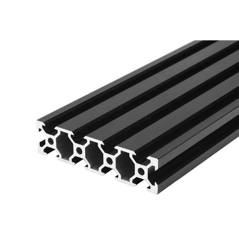 Extrusión de perfil de aluminio anodizado, carril lineal de 2080-100 MM de longitud para impresora 3D CNC, ranura en V, negro, 800, 1 Uds. ► Foto 1/6