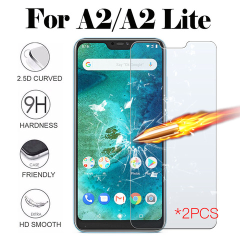 2 uds de vidrio Protector para Xiaomi Mi A2 lite cristal templado Xaomi xiomi Xiaome 2 A2lite luz Protector de pantalla xiaomi a2 película ► Foto 1/6