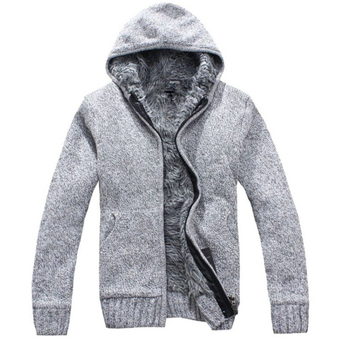 Scienwear 2022 Otoño e Invierno chaqueta de hombre abierto cremallera suéter de capucha para hombre de punto pesado Extra grueso lana ropa de manga larga ► Foto 1/6