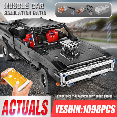 Yeshin 13081, aplicación motorizada 42111, coche técnico Compatible MOC-17750 último modelo de coche muscular, bloques de construcción, regalos de Navidad para niños ► Foto 1/6