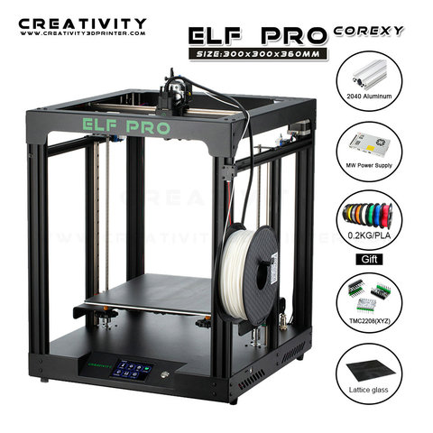 Corexy-impresora 3dprinter Creative ELF PRO XYZ axis usa TMC2208, unidad silenciosa, guía lineal, fuente de alimentación MW, novedad de 2022 ► Foto 1/6