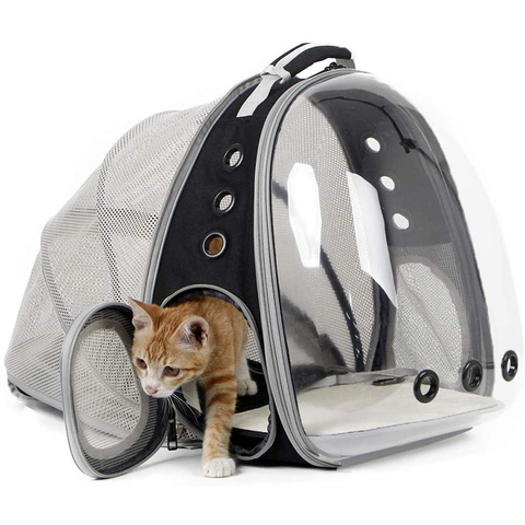 Mochila transportadora de Gato extensible, cápsula espacial, transporte portátil de burbujas transparentes para mascotas pequeñas, mochila de viaje para senderismo ► Foto 1/6