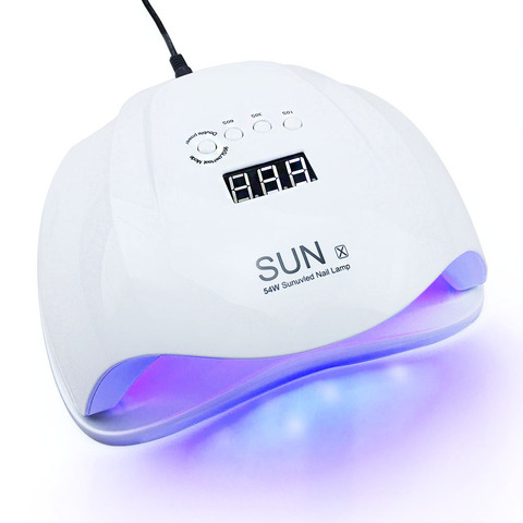 SUN X-secador de uñas para manicura, lámpara UV LED de 54W para secado de esmalte de uñas, máquina de manicura ► Foto 1/5