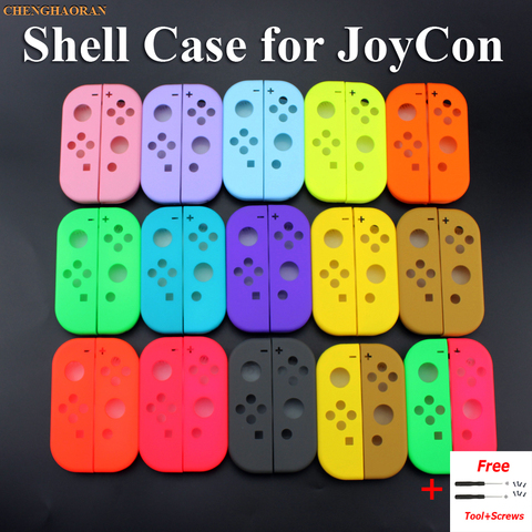 Cubierta de carcasa de repuesto para mando de Nintendo Switch NS Joy Con, funda protectora para mando de NX JoyCons, color verde, rosa y verde, 14 colores sólidos, 1 unidad ► Foto 1/6