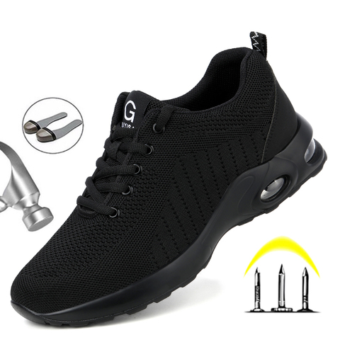 Botas de seguridad de alta calidad para hombre, zapatos de trabajo con punta de acero a prueba de perforaciones, ligeros, indestructibles ► Foto 1/6