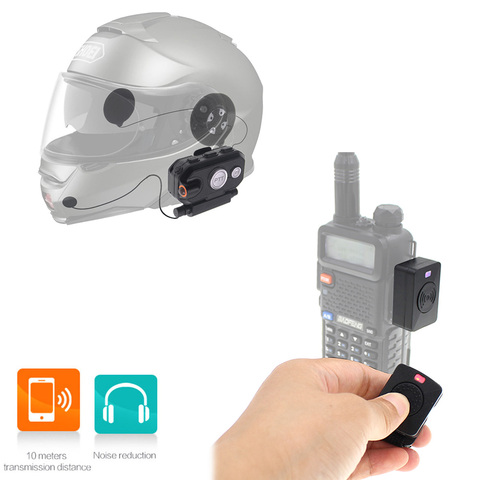Walkie-talkie manos libres Bluetooth PTT, casco con enchufe K para motocicleta, casco locomotor, auriculares con Walkie Talkie ► Foto 1/6
