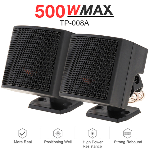 Altavoz de 500W con caja de voz para coche, accesorios de Audio para exteriores, hogar, viaje, 2 uds. ► Foto 1/6