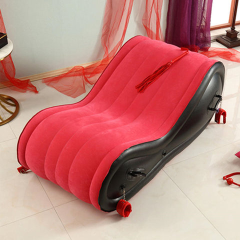 Sofá sexual inflable rojo para parejas, muebles sexuales de PVC con capacidad de carga de 440lb, cojín de aire, silla sexual, Juguetes sexuales ► Foto 1/6