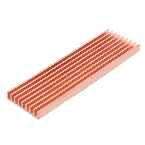 Disipador térmico de cobre puro, disipador de calor, adhesivo conductivo térmico para M.2 2280 PCI-E NVME SSD 2/3/4mm ► Foto 1/6