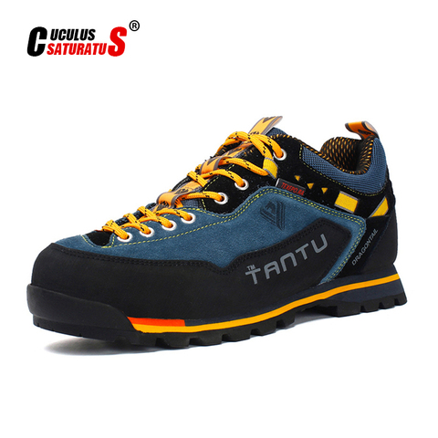 Zapatos de escalada impermeables para hombre, calzado transpirable para exteriores, senderismo y montaña, 8038 ► Foto 1/6